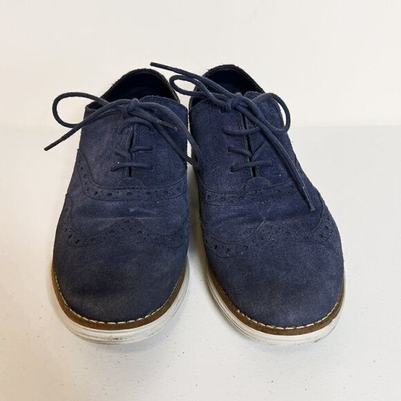 Cole Haan Blue Suede Original Grand Wing II Sneakers W05152 - Picture 3 of 8